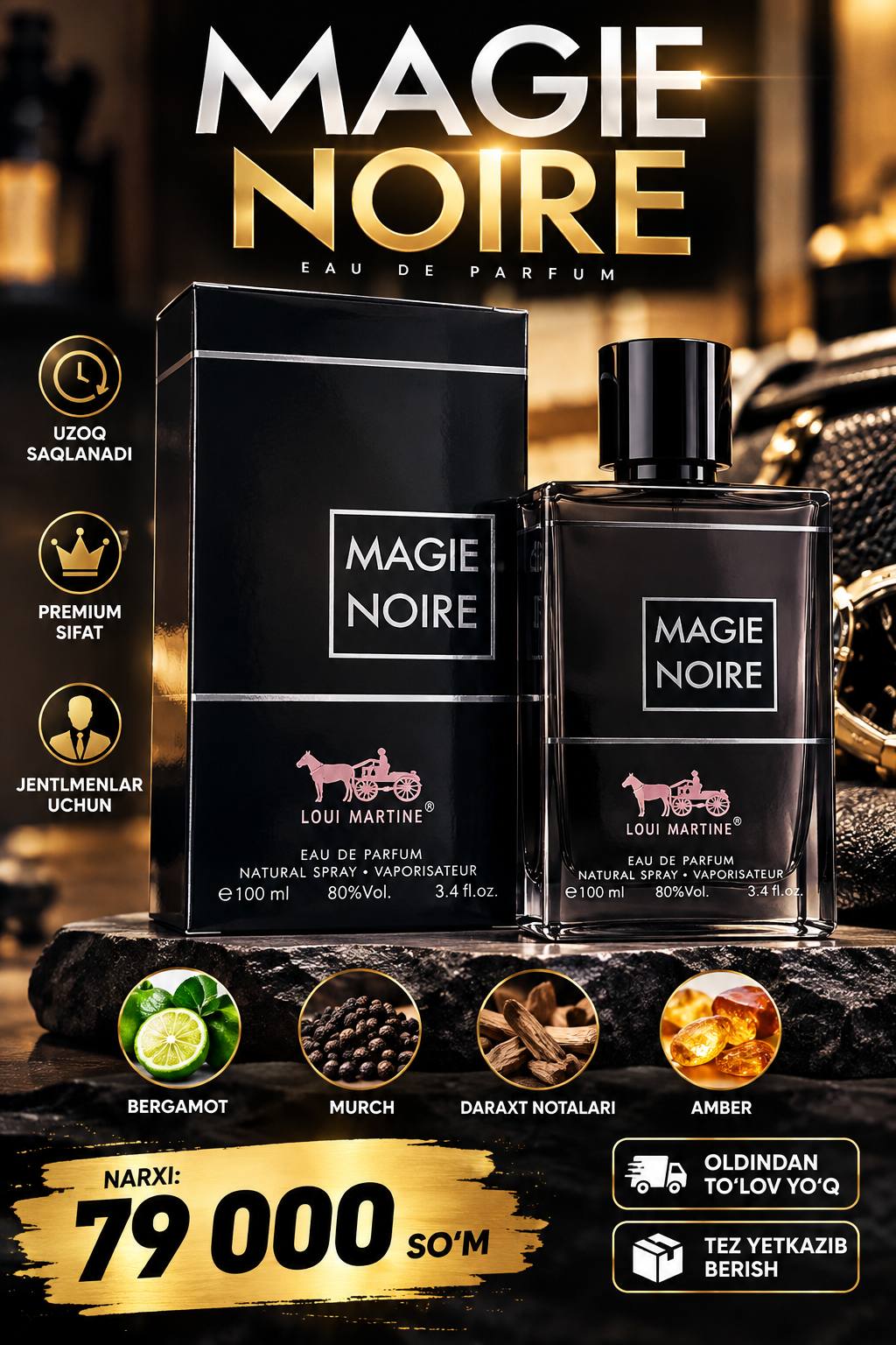 MAGIE NOIRE 100 mlg Original Dubai